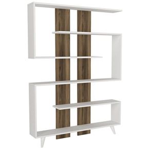 Biblioteca Rain White Walnut, maro imagine