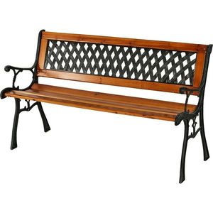 Bancă de grădină Paula, 125 x 52 x h. 73 cm, lemnde chirpici imagine