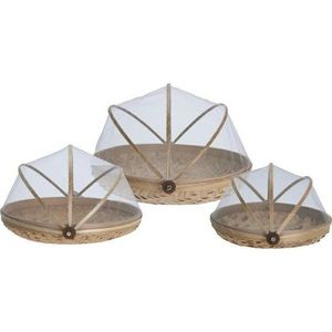 Set de 3 tăvi de servire cu capac Bamboo imagine