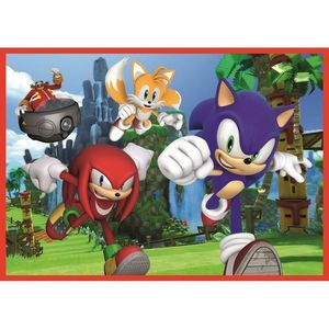 Puzzle Trefl Sonic Călătorie în aventură, 4în1(35, 48, 54, 70 bucăți) imagine