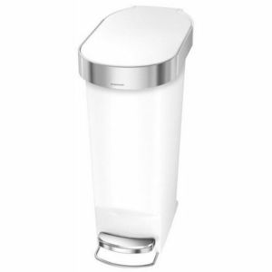 Simplehuman Coș îngust cu pedală 40 l, alb imagine