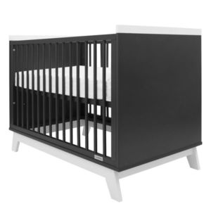 New Baby Crib Marcus, negru/alb imagine