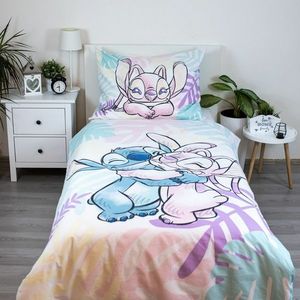 Lenjerie de pat din bumbac Jerry Fabrics Lilo andStitch "Leaves", 140 x 200 cm, 60 x 80 cm imagine