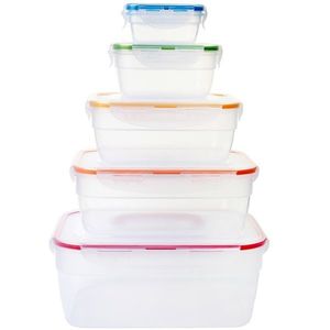 Set de recipiente pentru alimente LOCKnLOCK Lockdreptunghi , 5 buc imagine