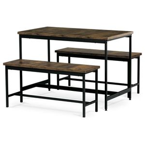Set de masă cu 2 bănci OLD WOOD , 110 x 60 x 75 cm imagine