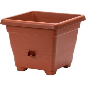Plastia Bergamot ghiveci de flori cu auto-udare 40 x 40 cm gri deschis, teracotă, 40 x 40 cm imagine
