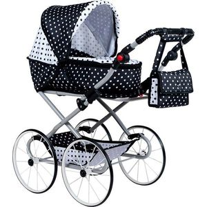 Cărucior New Baby Doll Natálka , negru și alb imagine
