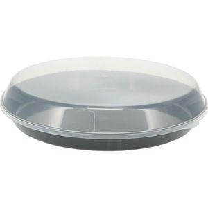Castron de servit din plastic EH cu capac 35, 5 x8, 5 cm, negru, negru imagine