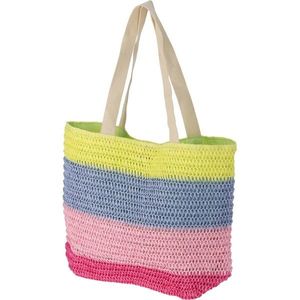 Geantă de plajă cu dungi 47 x 15 x 38 cm, verde, verde imagine