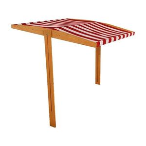 Copertină Baby Mix pentru lada de nisip din lemn 120 x 120 cm, roșu și alb imagine