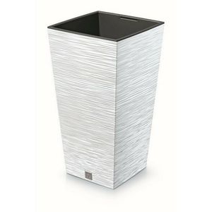 Ghiveci de flori FURU SQUARE 24 cm, alb, alb, 24 cm imagine