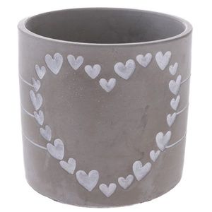 Mască de ghiveci din beton Heart of hearts gri, 13, 5 x 12 cm imagine
