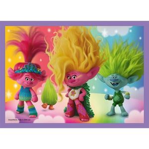 Puzzle Trefl Trolli 3 Aventură colorată, 4în1 (35, 48, 54, 70 bucăți) imagine