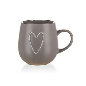 Cană din ceramică Banquet HEART 500 ml, maro imagine