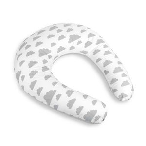 Pernă de alăptare Bellatex Clouds gri , 180 cm imagine