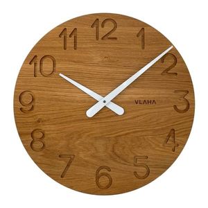 Ceas de stejar Vlaha VCT1133 diam. 45 cm, alb imagine