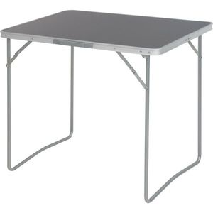 Masă de camping din aluminiu, 80 x 60 x 69 cm, gri imagine