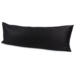 Faţă de pernă 4Home, pentru pernă de relaxare Soţ de rezervă, satin negru, 50 x 150 cm, negru imagine