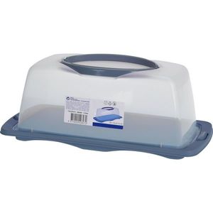 Tavă de servit desert cu capac , 40 x 20 x 15cm, albastru, albastru imagine