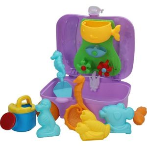 Set de jucării de nisip în cutie, 7 buc, violet imagine