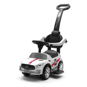 Mașinuță Baby Mix pentru copii cu sunet și barăde ghidare Racer, alb imagine