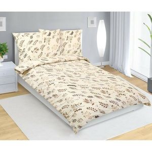 Lenjerie de pat din bumbac Bellatex Twig bej, 140 x 200 cm, 70 x 90 cm imagine