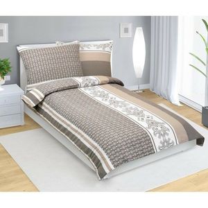 Lenjerie de pat din bumbac Bellatex Ornament cafea, 140 x 200 cm, 70 x 90 cm, 140 x 200 cm, 70 x 90 cm imagine