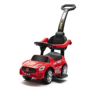 Mașinuță Baby Mix pentru copii cu sunet și bară deghidare Pompieri, roșu imagine