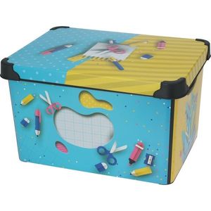 Cutie de depozitare pentru copii cu capacCreation, 41 x 30 x 24 cm, 22 l, plastic imagine