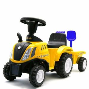 Tractor pentru copii Baby Mix cu remorcă și unelte New Holland, galben imagine