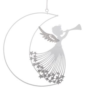 Decorațiune metalică de Crăciun Înger, 20 x 21x 0, 5 cm imagine