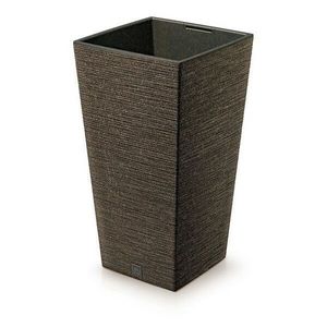 Ghiveci de flori FURU SQUARE ECO WOOD cu inserție24 c m, maro închis, maro închis, S imagine
