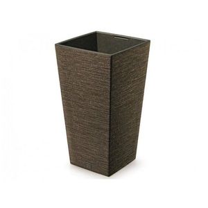 Ghiveci de flori FURU SQUARE ECO WOOD cu inserție30 c m, maro închis, maro închis, M imagine