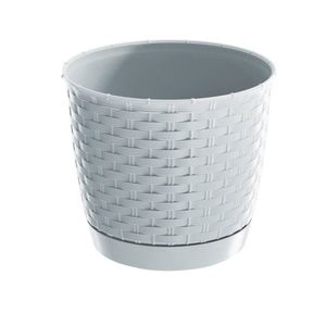 Ghiveci din plastic Ratolla rotund alb , dia. 19cm, alb, diam. 19 cm imagine