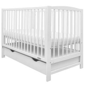 Pătuț pentru copii New Baby Lilly cu sertar, alb imagine