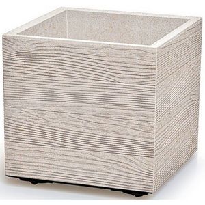 Ghiveci MADERA SQUARE ECO WOOD 28, 8 cm , alb, alb, S imagine