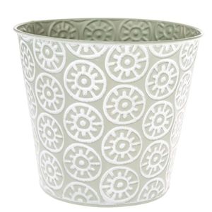 Mască de ghiveci din metal Farisa verde, 18, 5 x 16cm imagine