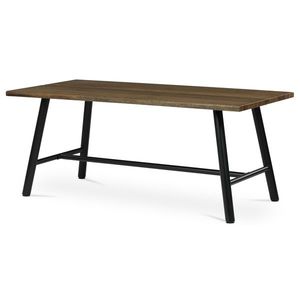 Masă de sufragerie din lemn masiv 180 x 90 cm, nuc imagine