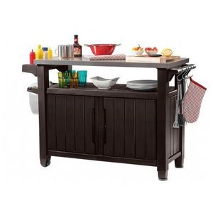 Keter Masă multifuncțională pentru grătar degrădină UNITY XL 270l maro, 134 x 52 x 90 cm imagine