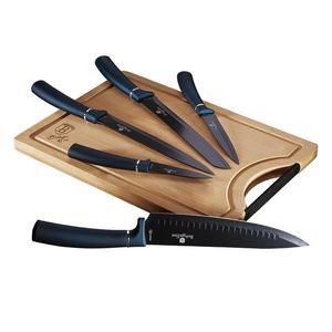 Set cuțite Berlinger Haus din 6 piese cu placă de tocat, Aquamarine Metallic Line imagine