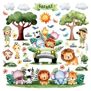 Decorațiune autoadezivă Safari, 30 x 30 cm imagine