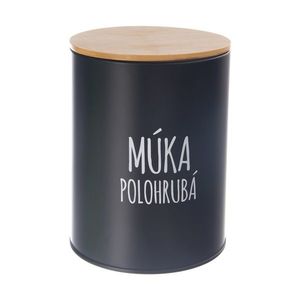 Cutie metalică pentru făină semi-grosieră Orion BLACK imagine