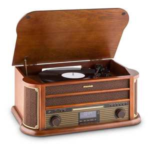 Auna Belle Epoque 1908 Vintage Micro instalare USB CD MP3 Vinyl imagine