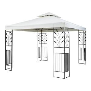 Blumfeldt ODEON GREY, bej deschis, pavilion de grădină, foișor, oțel, poliester, 3 x 3 m imagine