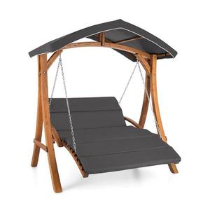 Blumfeldt Aruba, leagăn de grădină, protectie impotriva soarelui, 130 cm , 2 locuri, din lemn masiv, gri imagine