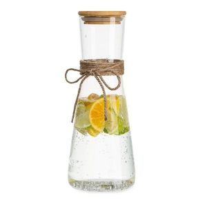 Klarstein Carafa de sticlă cu capac din bambus, sticlă borosilicată, rezistentă la căldură imagine