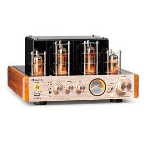 Auna AMP VT Amplificator cu tuburi, amplificator HiFi, 2x35W RMS, BT, Opt./Coax./AUX-In imagine