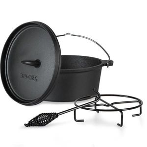 Klarstein Galloway, oală din fontă, 3.3 oală barbecue, fontă, dimensiune S/3.3 qt/3, 1 l imagine