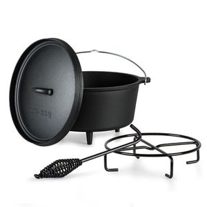 Klarstein Galloway, oală din fontă, 7.6 oală barbecue, fontă, dimensiune L/7.6 qt/7, 2 l imagine