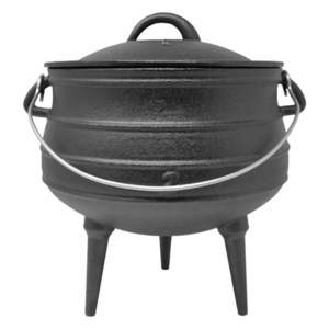 Klarstein Beefalo, oală din fontă, potjie, picioare, marimea M, fontă, rotundă, capac, 6 litri imagine